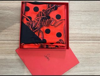 Pañuelo Seda Christian Louboutin Rojo