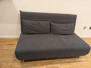 Sofá Cama Gris de Tela