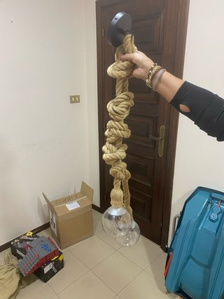 Lámpara de techo IKEA con cuerda