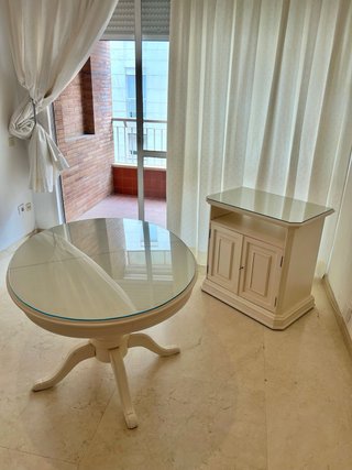 Mesa redonda comedor de caoba pintada a mano - ext
