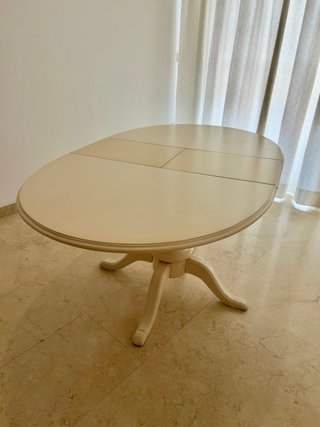 Mesa redonda comedor de caoba pintada a mano - ext