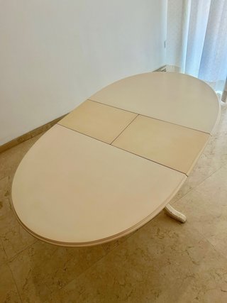 Mesa redonda comedor de caoba pintada a mano - ext