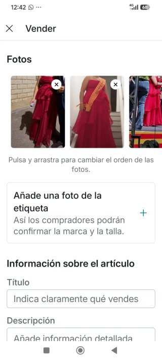 Vestido rojo de fiesta elegante