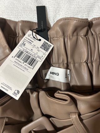 Pantalón Efecto Piel Marrón
