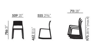 Silla Tip Ton Vitra Blanca