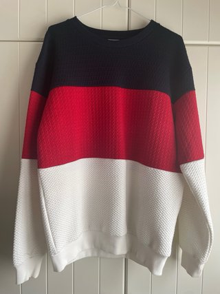 Sudadera Zara Tricolor Texturizada Talla M