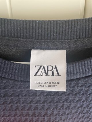 Sudadera Zara Tricolor Texturizada Talla M