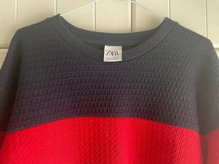 Sudadera Zara Tricolor Texturizada Talla M