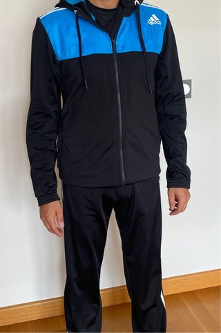 Chándal Adidas Hombre Negro y Azul