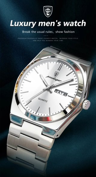 Reloj Poedagar Plateado