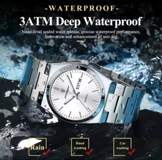 Reloj Poedagar Plateado para Hombre
