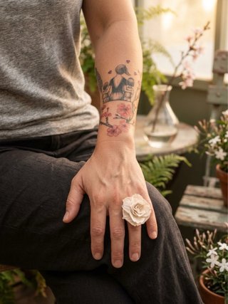 Anillo de arcilla hecho a mano
