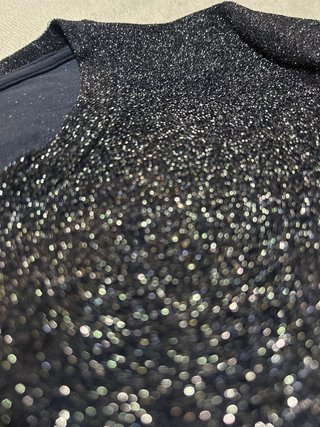 Vestido de fiesta brillante azul marino