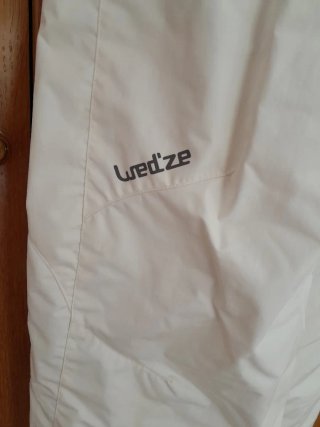Pantalón de nieve Wed'ze blanco