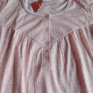 Camisón rosa algodón nuevo m.corta T.46