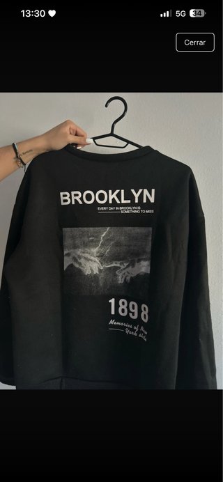 Sudadera Negra Brooklyn 1898