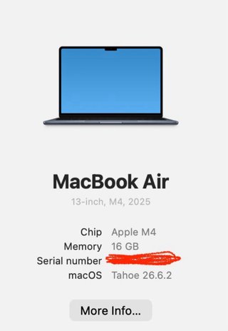MacBook Air 13” M4 (2025)