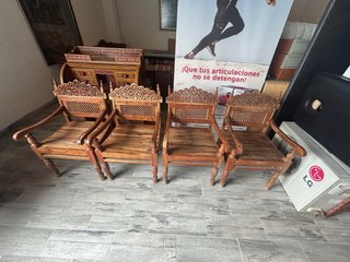 Set de 4 Sillas de Madera de Palisandro