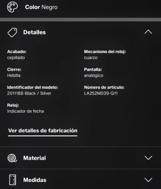 Reloj Lacoste Analógico Negro
