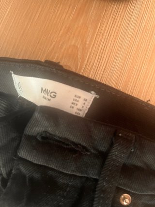 Pantalones Flare Mango Negros Talla 38