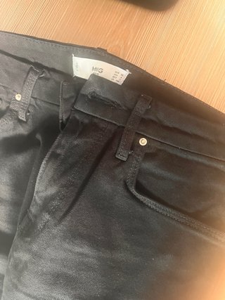 Pantalones Flare Mango Negros Talla 38