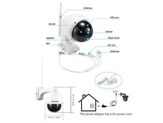 Cámara Vigilancia PTZ WiFi Exterior TOPODOME