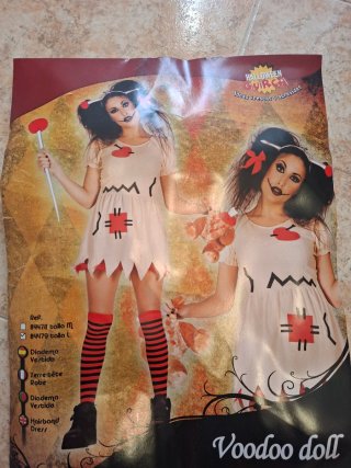 Disfraz Halloween Muñeca Vudú Talla L