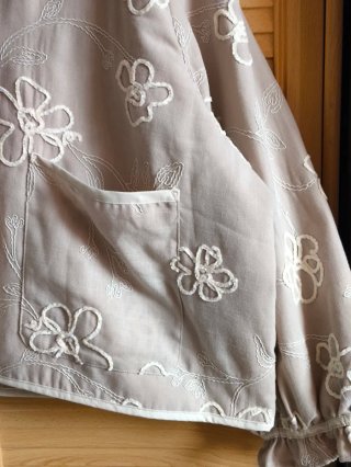 Chaqueta M&S Mode beige bordada talla 54