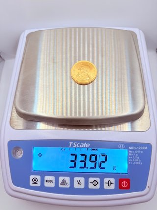Moneda de Krugerrand de Oro 1Oz 22k 33.92grs