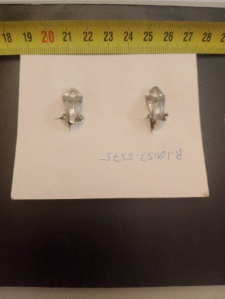 Pendientes bisutería hoja plata