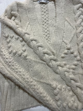 Cárdigan de punto Zara Beige Talla M