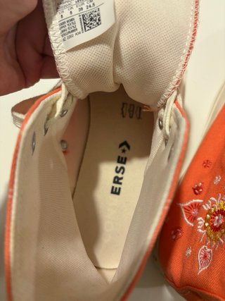 Zapatillas Converse floral embroidery coral bordad