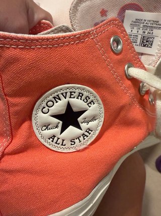 Zapatillas Converse floral embroidery coral bordad