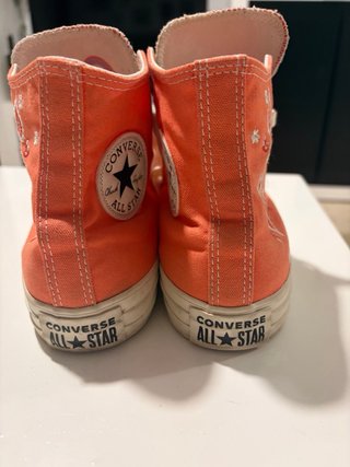 Zapatillas Converse floral embroidery coral bordad