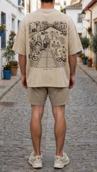 Camiseta oversize 260 g – Estilo urbano/vintage