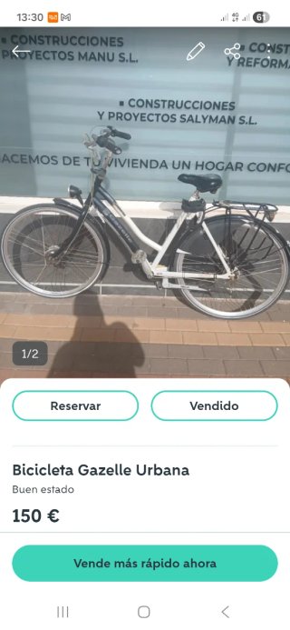 Bicicleta Urbana Gazelle