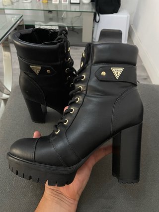 Botines Guess negros de tacón - Talla 38
