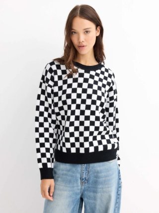 Jersey High Spirits Cuadros Blanco y Negro