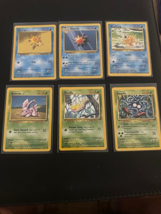 Lote 6 Cartas Pokémon Base Set