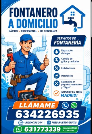 FONTANERO A DOMICILIO EN MADRID Ofrezco servicio