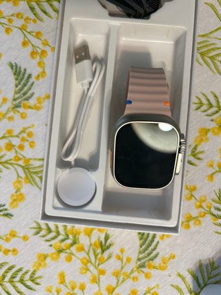Reloj Inteligente Rosa y Plateado