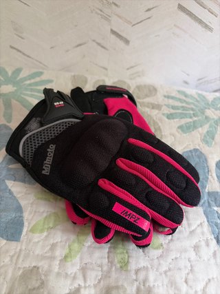 Guantes de Moto Mimoto Negro y Rosa talla s