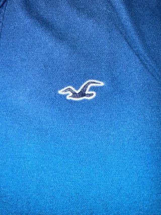 Camiseta Polo Hollister Azul Degradado Talla L