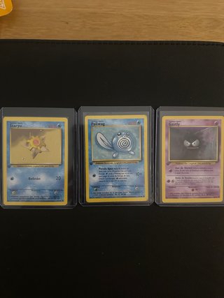 Lote 3 Cartas Pokémon Base Set 1ª Edición