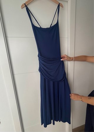 Vestido largo elegante azul