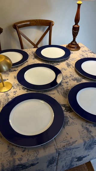 12 Bajo platos azules Vista Alegre