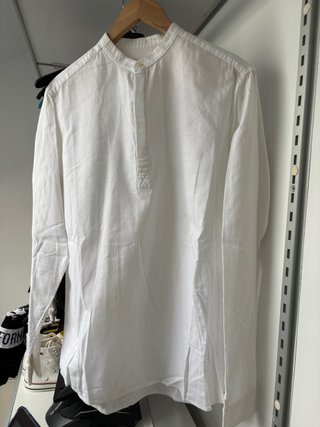 Camisa cuello maori blanca L jack&jones