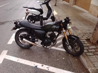 Motocicleta Hanway Verde