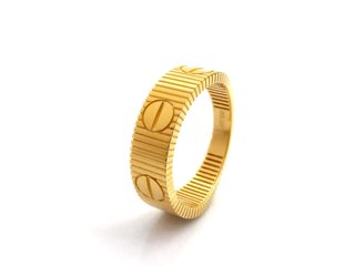 Anillo Oro 18K tipo Cartier Love Rayado