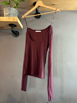 Camiseta manga larga roja boho